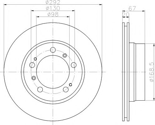Тормозной диск BEHR/HELLA 8DD 355 122-081