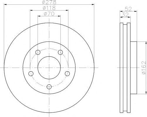 Тормозной диск BEHR/HELLA 8DD 355 106-011