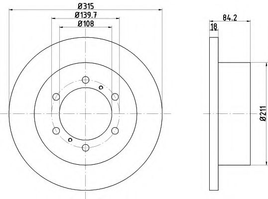 Тормозной диск BEHR/HELLA 8DD 355 106-221