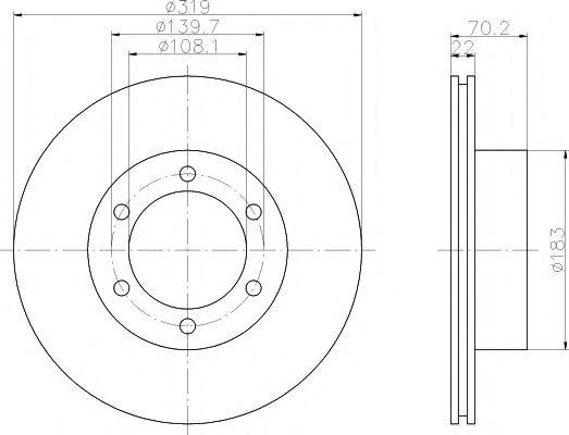 Тормозной диск BEHR/HELLA 8DD 355 106-241