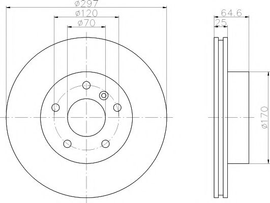 Тормозной диск BEHR/HELLA 8DD 355 106-271