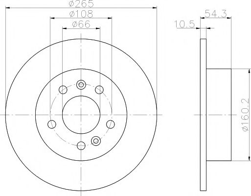 Тормозной диск BEHR/HELLA 8DD 355 106-441