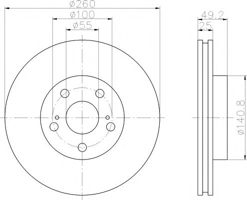 Тормозной диск BEHR/HELLA 8DD 355 106-511