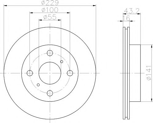 Тормозной диск BEHR/HELLA 8DD 355 106-631