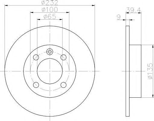 Тормозной диск BEHR/HELLA 8DD 355 106-681