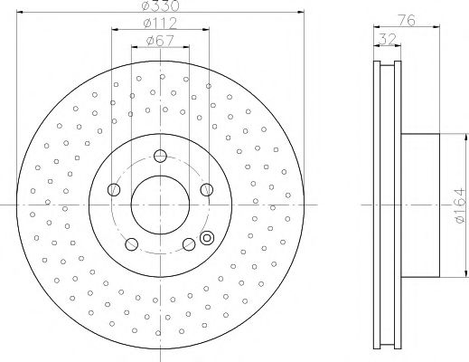 Тормозной диск BEHR/HELLA 8DD 355 106-851