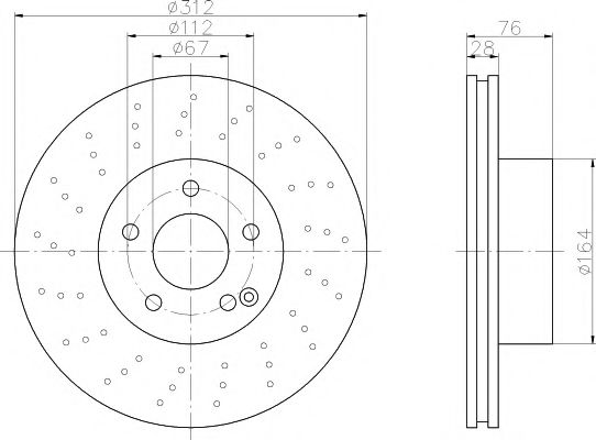 Тормозной диск BEHR/HELLA 8DD 355 106-871