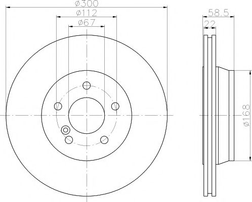 Тормозной диск BEHR/HELLA 8DD 355 106-911