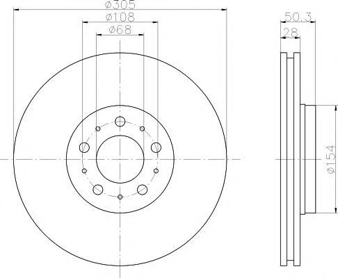 Тормозной диск BEHR/HELLA 8DD 355 107-071