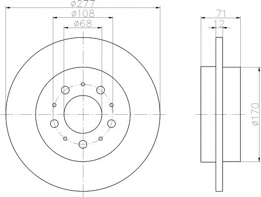Тормозной диск BEHR/HELLA 8DD 355 107-101