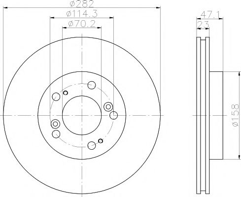 Тормозной диск BEHR/HELLA 8DD 355 107-131