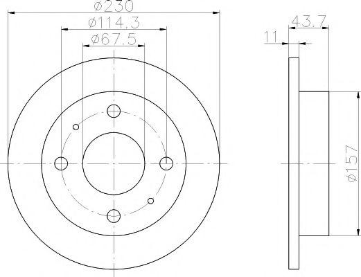 Тормозной диск BEHR/HELLA 8DD 355 107-171