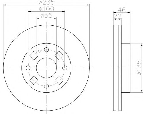Тормозной диск BEHR/HELLA 8DD 355 107-191