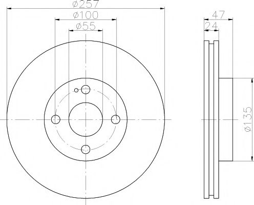 Тормозной диск BEHR/HELLA 8DD 355 107-201
