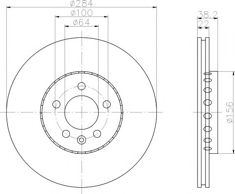 Тормозной диск BEHR/HELLA 8DD 355 107-251