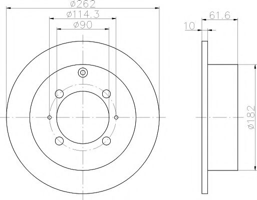 Тормозной диск BEHR/HELLA 8DD 355 107-331