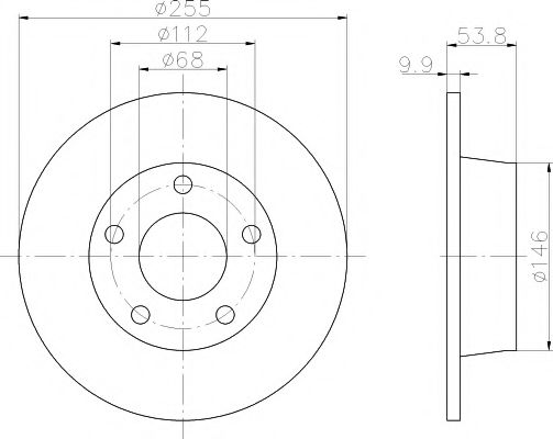 Тормозной диск BEHR/HELLA 8DD 355 107-351