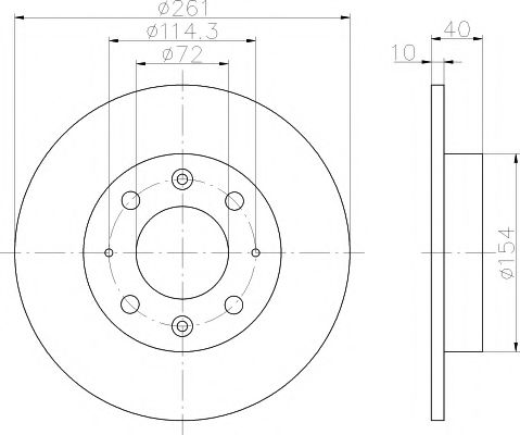 Тормозной диск BEHR/HELLA 8DD 355 107-371