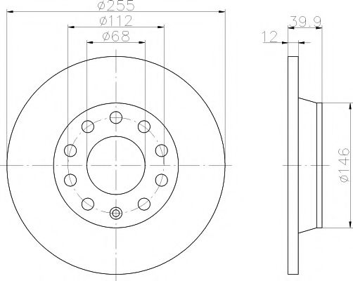 Тормозной диск BEHR/HELLA 8DD 355 107-561