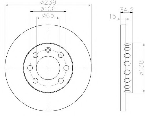 Тормозной диск BEHR/HELLA 8DD 355 107-581
