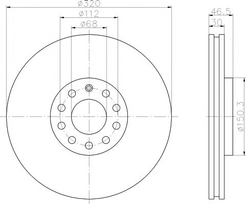 Тормозной диск BEHR/HELLA 8DD 355 107-631