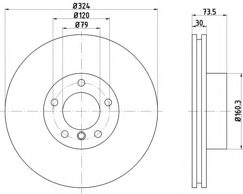 Тормозной диск BEHR/HELLA 8DD 355 107-711