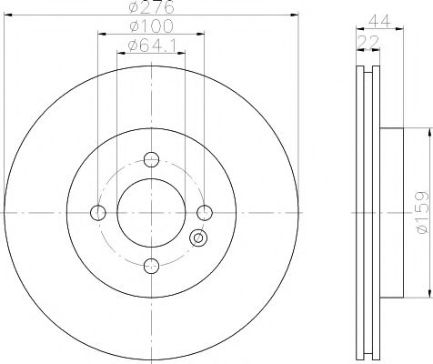 Тормозной диск BEHR/HELLA 8DD 355 107-791