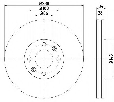 Тормозной диск BEHR/HELLA 8DD 355 107-841
