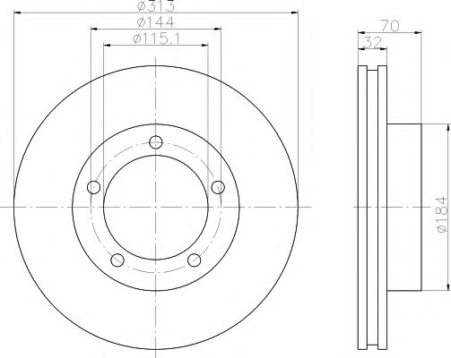 Тормозной диск BEHR/HELLA 8DD 355 118-591