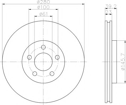 Тормозной диск BEHR/HELLA 8DD 355 118-601