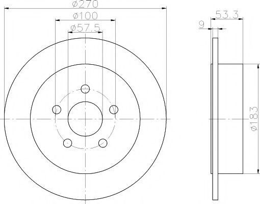 Тормозной диск BEHR/HELLA 8DD 355 107-921