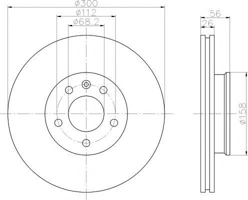 Тормозной диск BEHR/HELLA 8DD 355 108-081