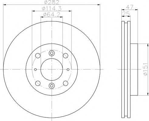 Тормозной диск BEHR/HELLA 8DD 355 108-131