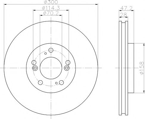 Тормозной диск BEHR/HELLA 8DD 355 108-141
