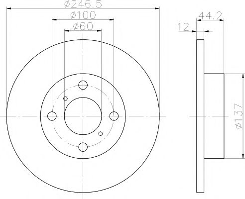 Тормозной диск BEHR/HELLA 8DD 355 108-211