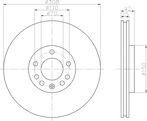 Тормозной диск BEHR/HELLA 8DD 355 108-231