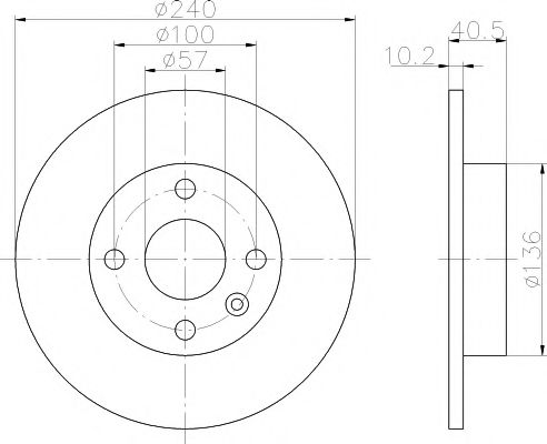 Тормозной диск BEHR/HELLA 8DD 355 108-251