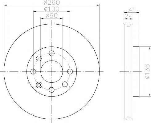Тормозной диск BEHR/HELLA 8DD 355 108-271