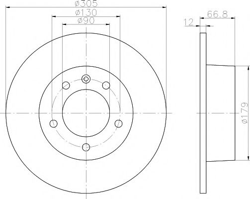 Тормозной диск BEHR/HELLA 8DD 355 108-291