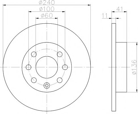 Тормозной диск BEHR/HELLA 8DD 355 108-311
