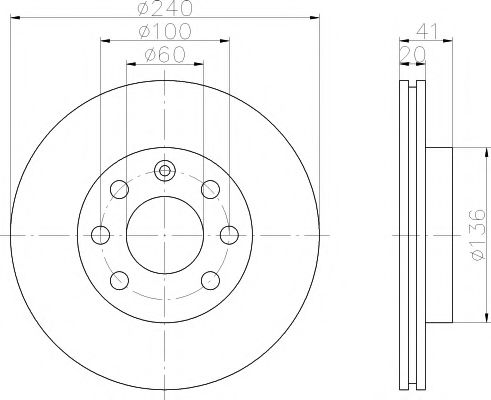 Тормозной диск BEHR/HELLA 8DD 355 108-331