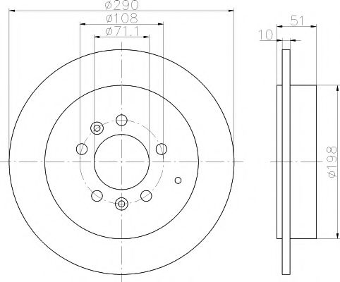 Тормозной диск BEHR/HELLA 8DD 355 108-431