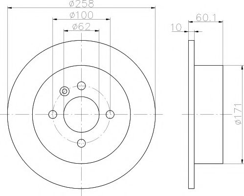 Тормозной диск BEHR/HELLA 8DD 355 100-351