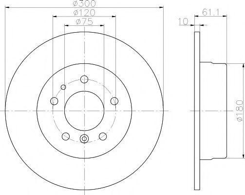 Тормозной диск BEHR/HELLA 8DD 355 101-731