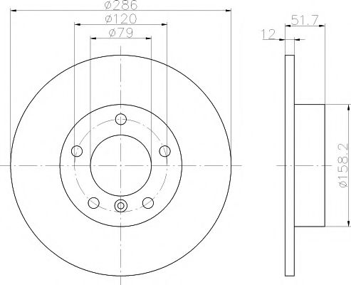 Тормозной диск BEHR/HELLA 8DD 355 102-561