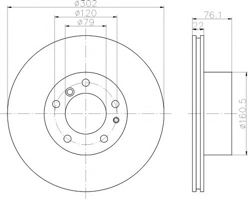 Тормозной диск BEHR/HELLA 8DD 355 101-711