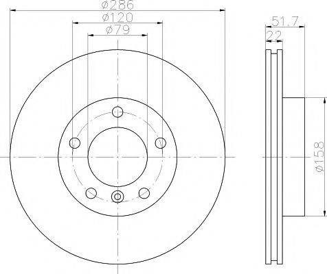 Тормозной диск BEHR/HELLA 8DD 355 102-581