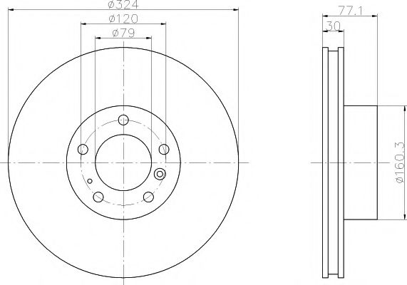 Тормозной диск BEHR/HELLA 8DD 355 102-871