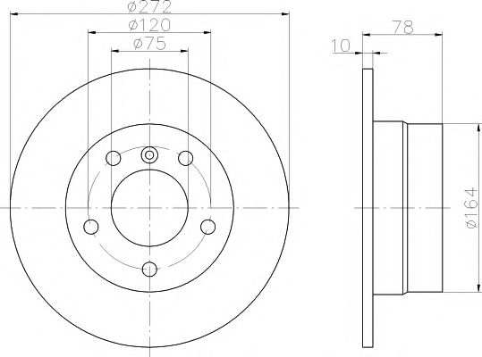 Тормозной диск BEHR/HELLA 8DD 355 104-261