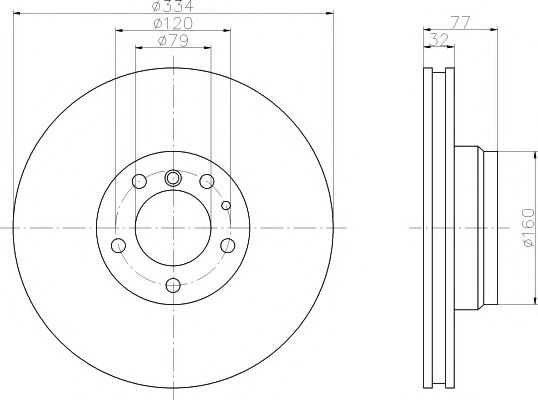 Тормозной диск BEHR/HELLA 8DD 355 104-241